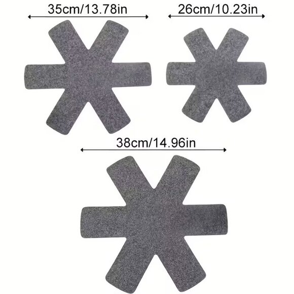 Set of 12 Premium Felt Pads for Pots And Pans Grey Multiple Sizes - Picture 2 of 2